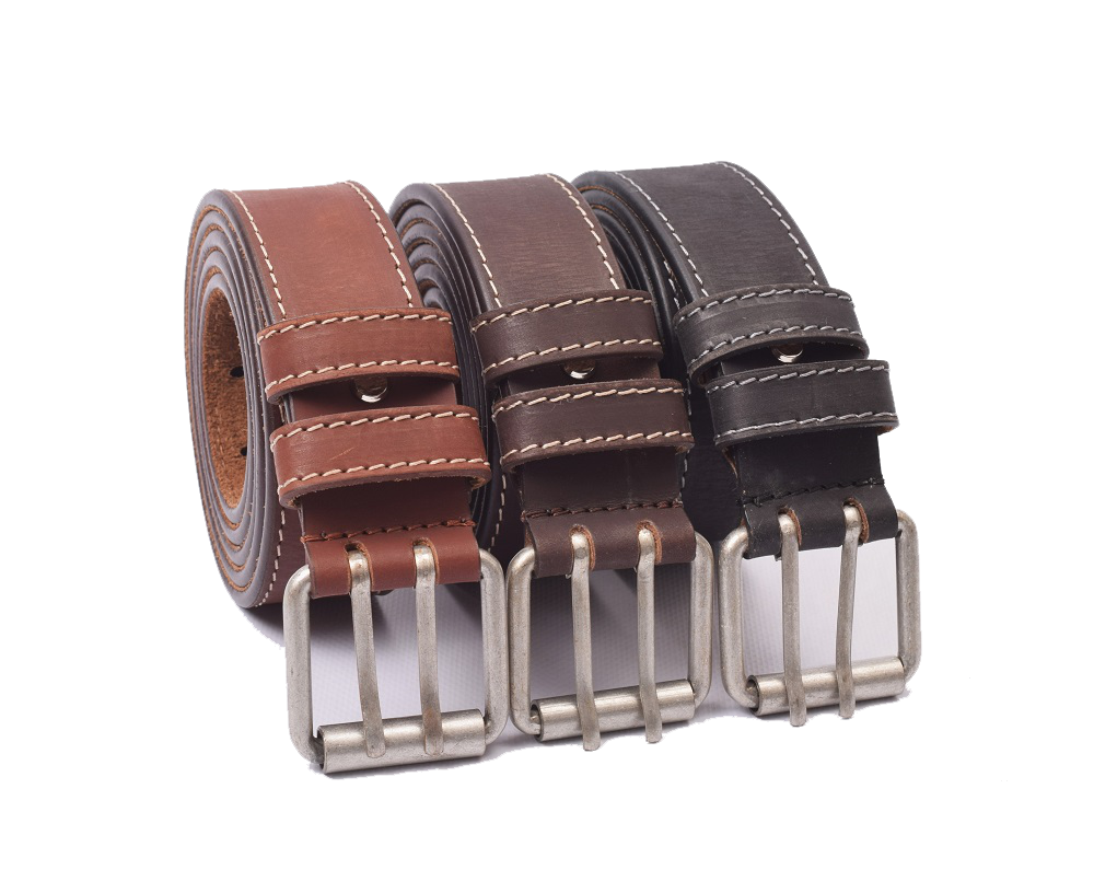 Profikellnergürtel (Breite 4cm) Büffelleder / deltabraun