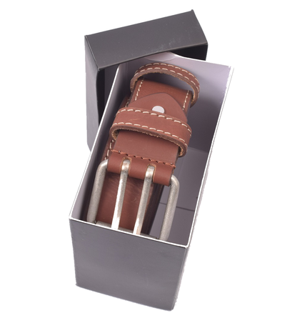 Profikellnergürtel (Breite 4cm) Büffelleder / deltabraun