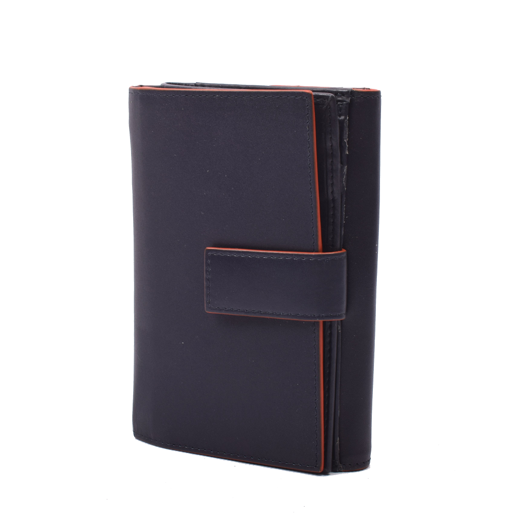 Menzo 7013 Damenbörse saison3 navy-orange / Nappaleder