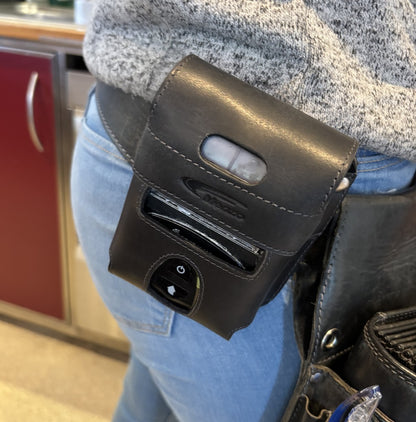 Druckertasche Büffelleder/schwarz