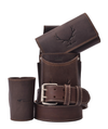 Menzo-Kellnerbörsenset - 3-teilig - marone-geweih (Kellnerbörsenset + Getränkehalter + Gürtel)