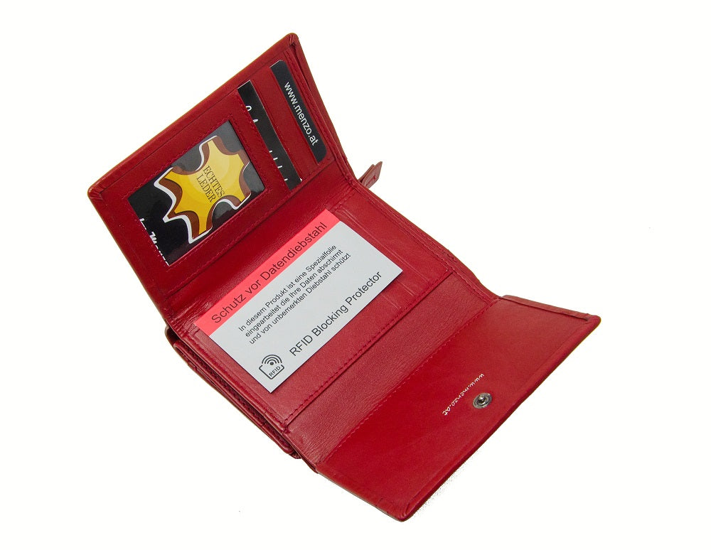 Menzo 7019 Damenbörse rot / Nappaleder