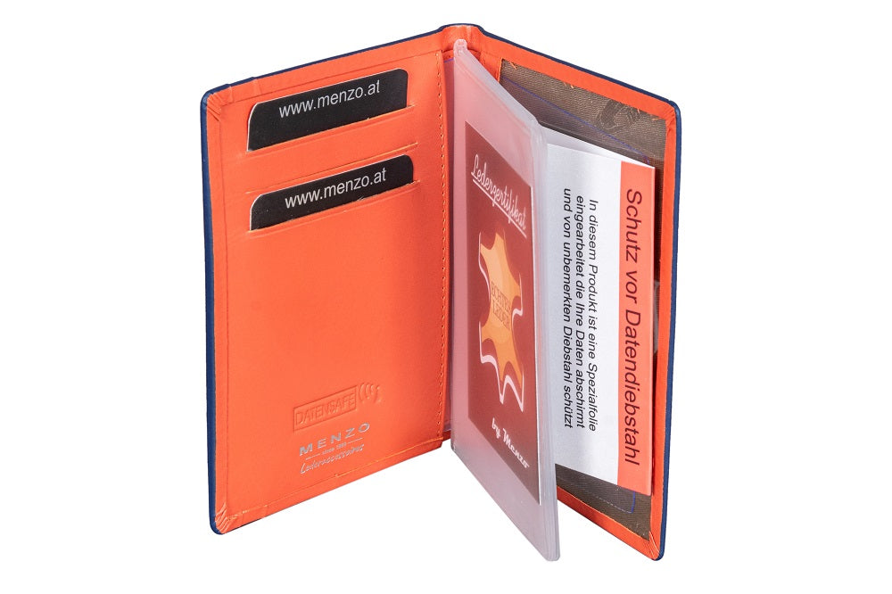 Menzo 7007 Führerscheinetui saison3 orange/ Nappaleder
