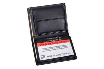 Menzo 7008 Kleinbörse schwarz / Nappaleder
