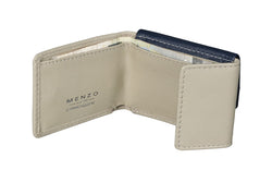 Menzo 7010 Minibörse saison2 navy-cream / Nappaleder