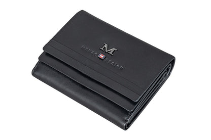 Menzo 7014 Damenbörse schwarz / Nappaleder