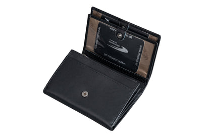 Menzo 7014 Damenbörse schwarz / Nappaleder