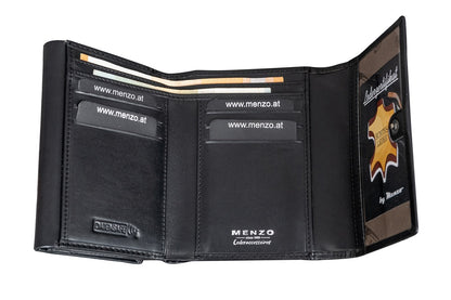 Menzo 7014 Damenbörse schwarz / Nappaleder