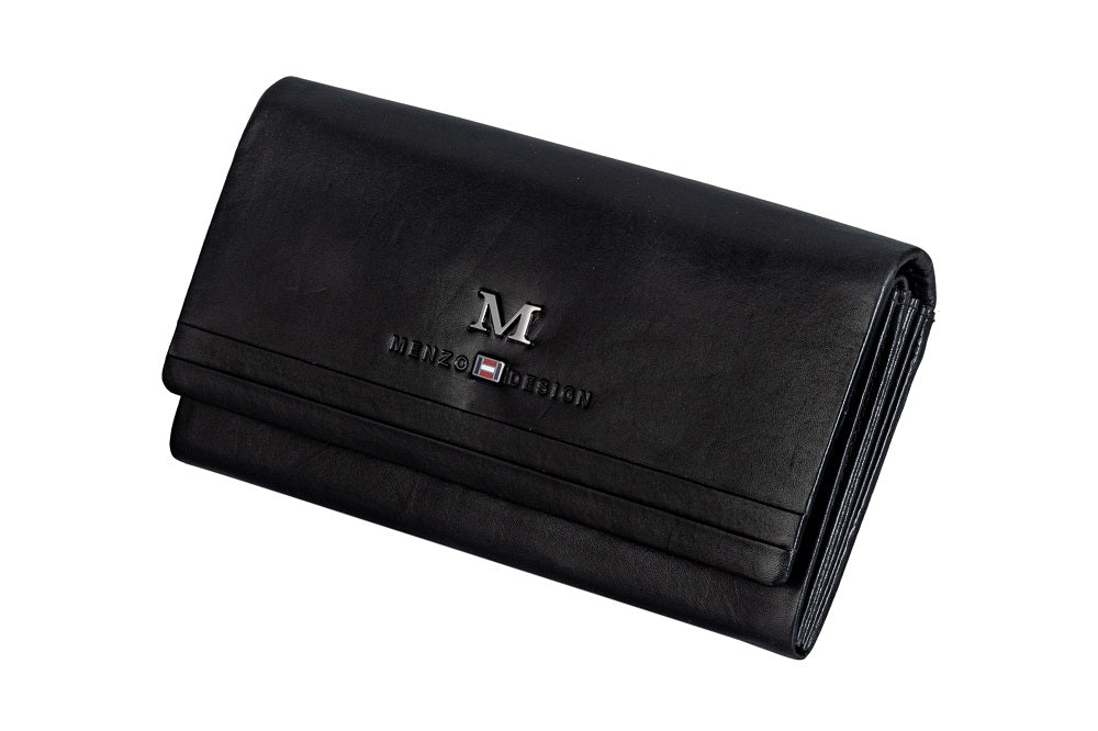 Menzo 7015 Damenbörse schwarz / Nappaleder