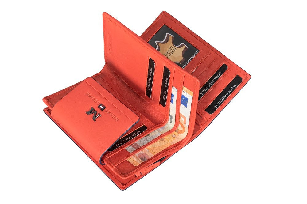 Menzo 7024 Damenbörse saison3orange / Nappaleder