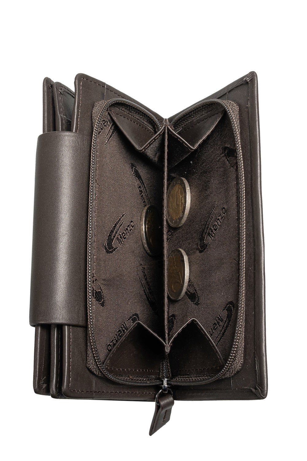 Menzo 7024 Damenbörse braun / Nappaleder