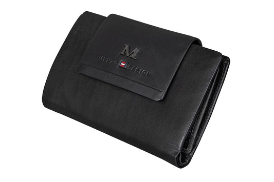 Menzo 7033 Damenbörse schwarz / Nappaleder