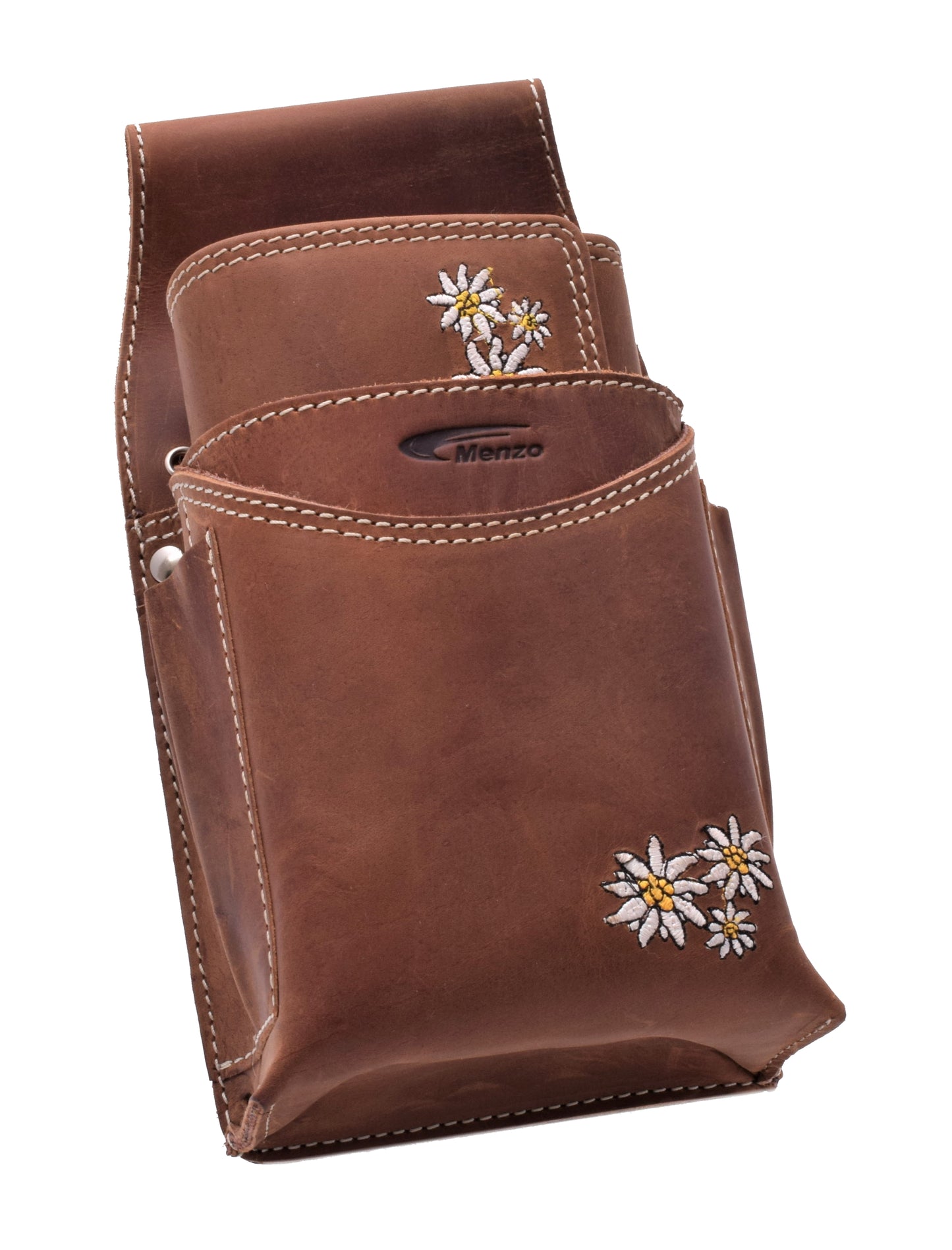 Profikellnerset 12 Monate Garantie Büffelleder Doppelnaht/Edelweiss deltabraun