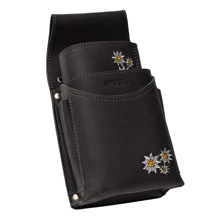 Profikellnerset 12 Monate Garantie Büffelleder Doppelnaht/Edelweiss schwarz