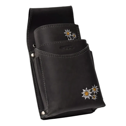 Profikellnerset 12 Monate Garantie Büffelleder Doppelnaht/Edelweiss schwarz