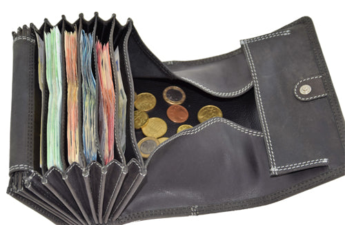 Profikellnerbörse 12 Monate Garantie Büffelleder/schwarz