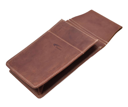 Menzo 992 Kellnerbörsenset Büffelleder/deltabraun