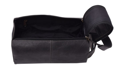 Menzo MB51 Kulturtasche Büffelleder/schwarz