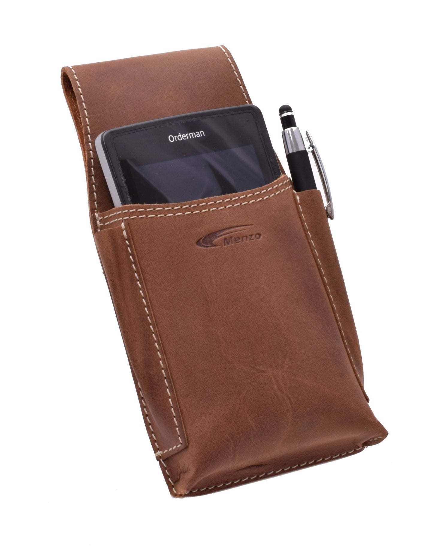 Ordermantasche Büffelleder/deltbraun