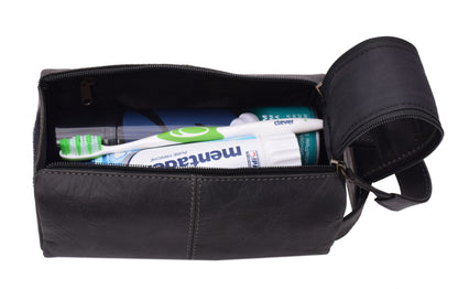 Menzo MB51 Kulturtasche Büffelleder/schwarz