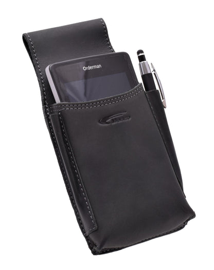 Ordermantasche Büffelleder/schwarz