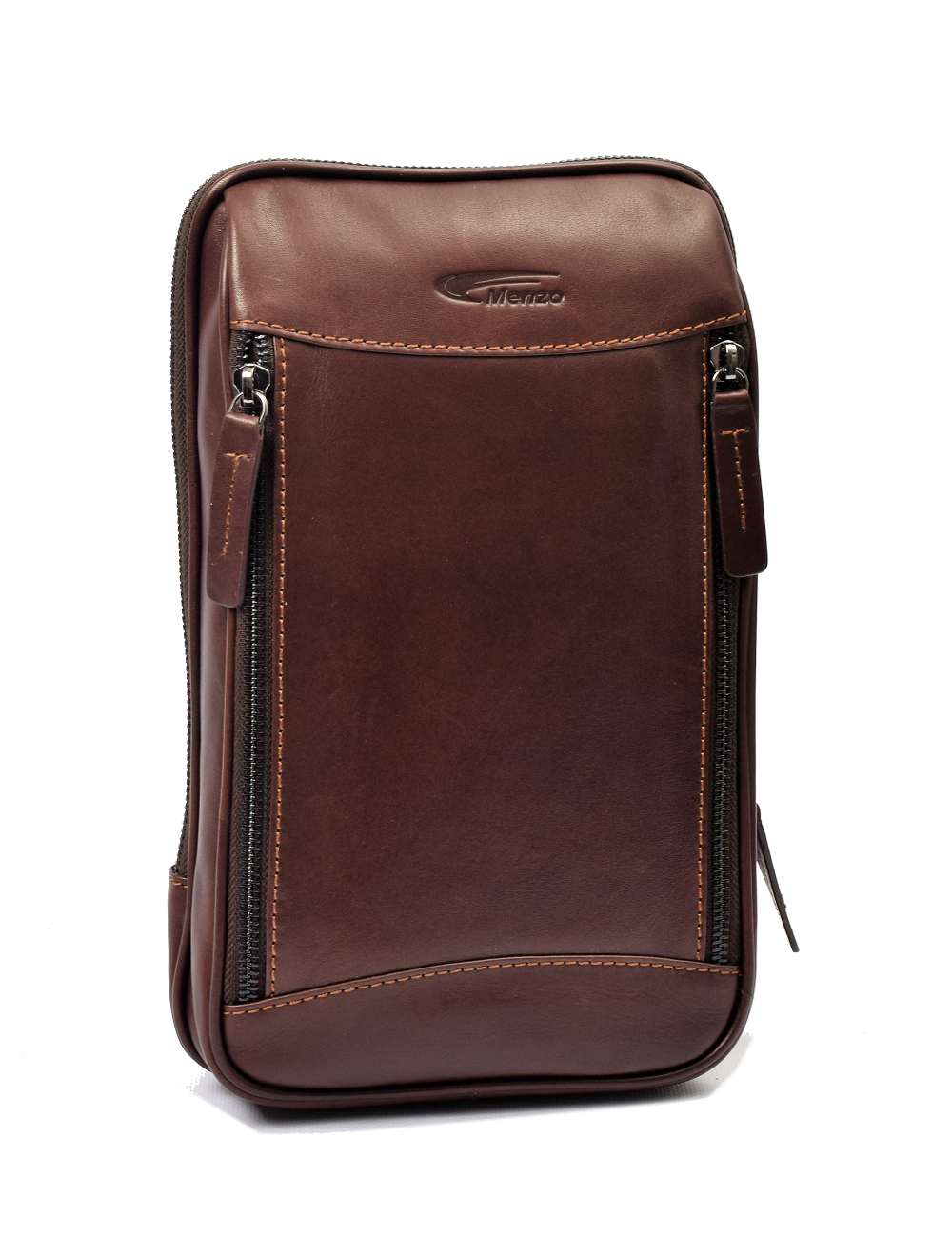 Menzo MB68D - Cross-Body-Bag Rindsleder/marone