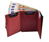 X-POC 7048 Kreditkarten Slim-Wallet Rindsleder/carbon-rot