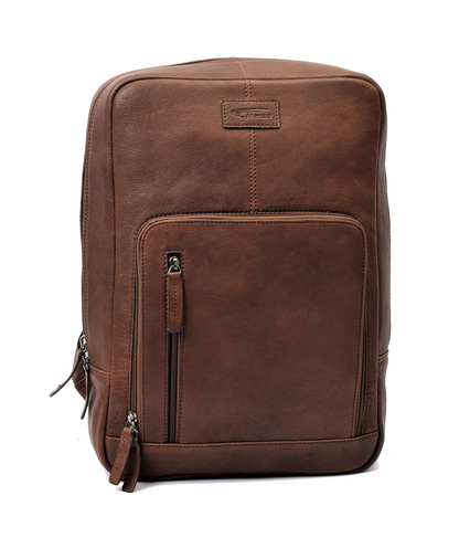 Menzo MB82 - Rucksack Rindsleder washed/braun für 14" Laptop