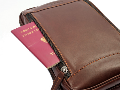 Menzo MB68D - Cross-Body-Bag Rindsleder/marone