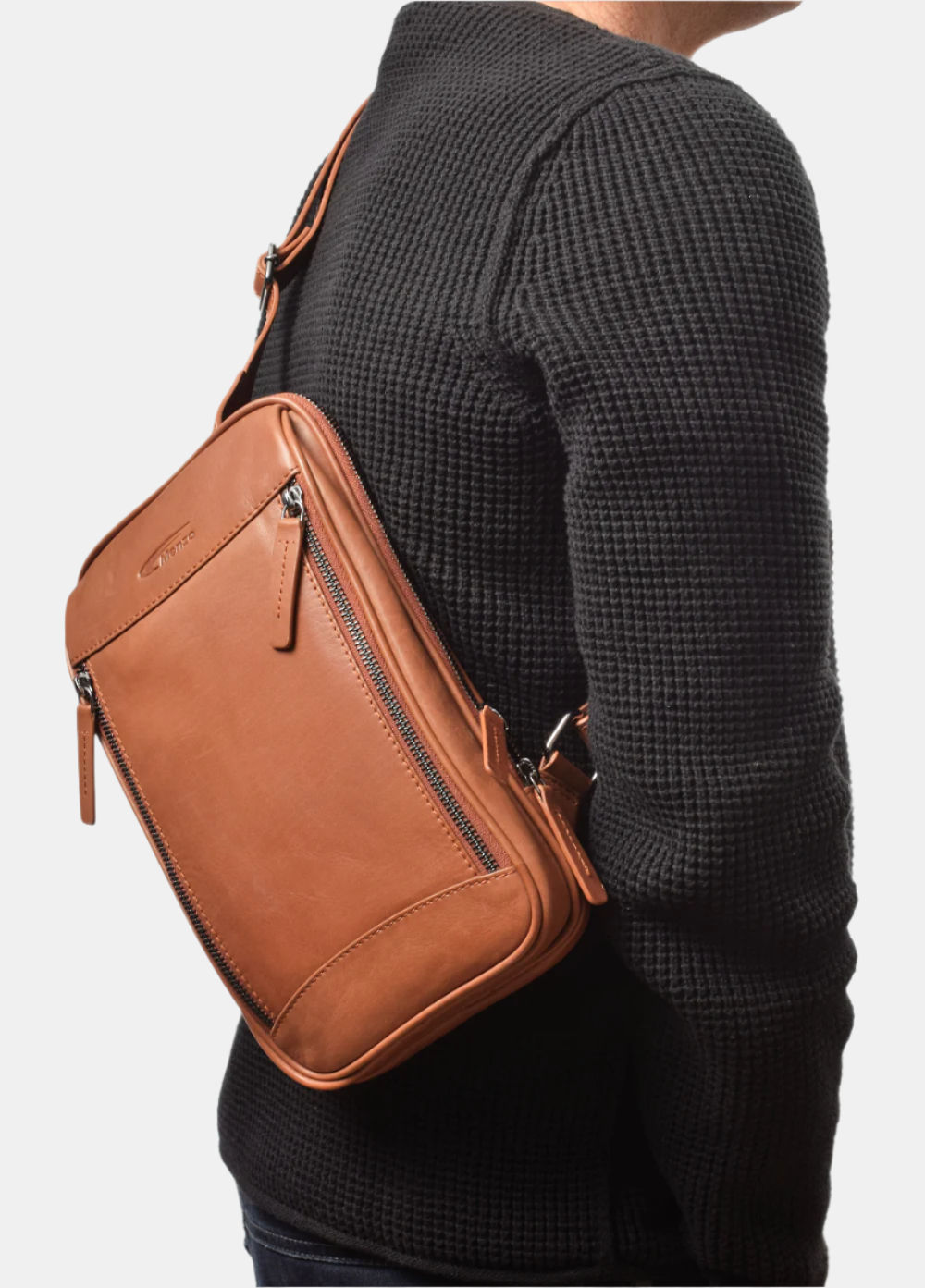 Menzo MB68D - Cross-Body-Bag Rindsleder/cognac