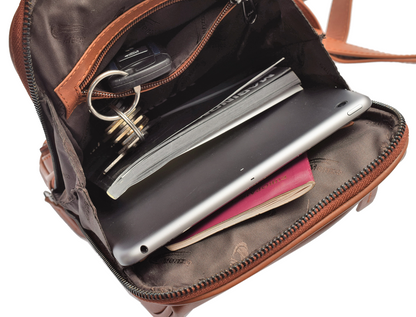 Menzo MB68D - Cross-Body-Bag Rindsleder/cognac