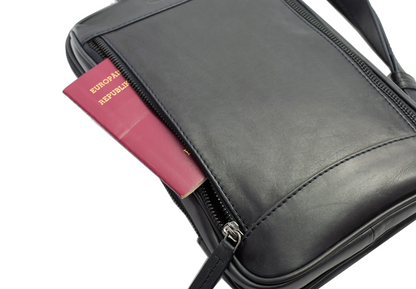 Menzo MB68D - Cross-Body-Bag Rindsleder/blau