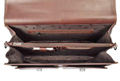 Menzo MB2D - 15,6 Zoll Aktentasche Rindsleder/braun