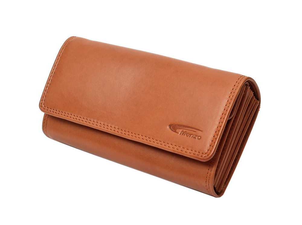 Menzo 992D Kellnerbörsenset mit Doppelnaht Rindsleder/cognac