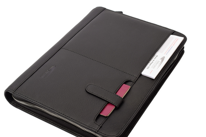 Menzo MB101 Schreibmappe A4 Nappaleder/schwarz
