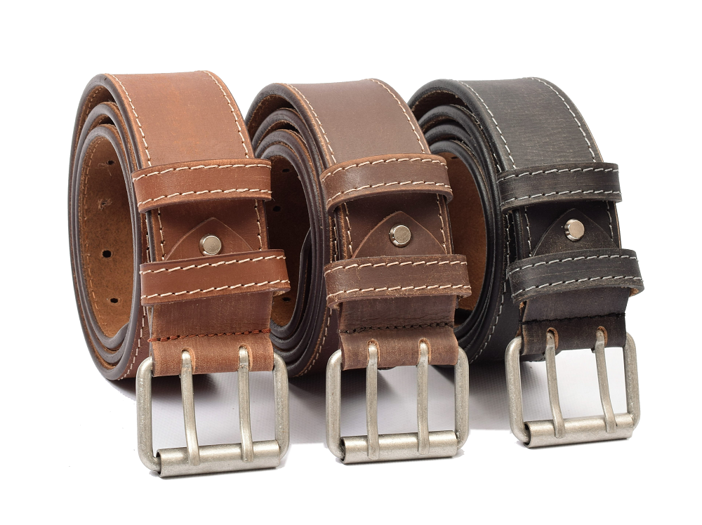 Menzo 3050 Profikellnergürtel (Breite 5cm) Büffelleder / deltabraun