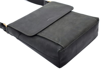 Menzo MB81 Umhängetasche Büffelleder/schwarz
