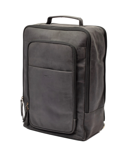 Menzo MB80 - Rucksack Büffelleder/schwarz für 15,6 Zoll Laptop