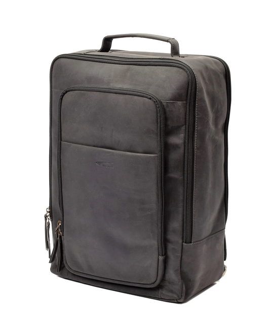 Menzo MB80 - Rucksack Büffelleder/schwarz für 15,6 Zoll Laptop