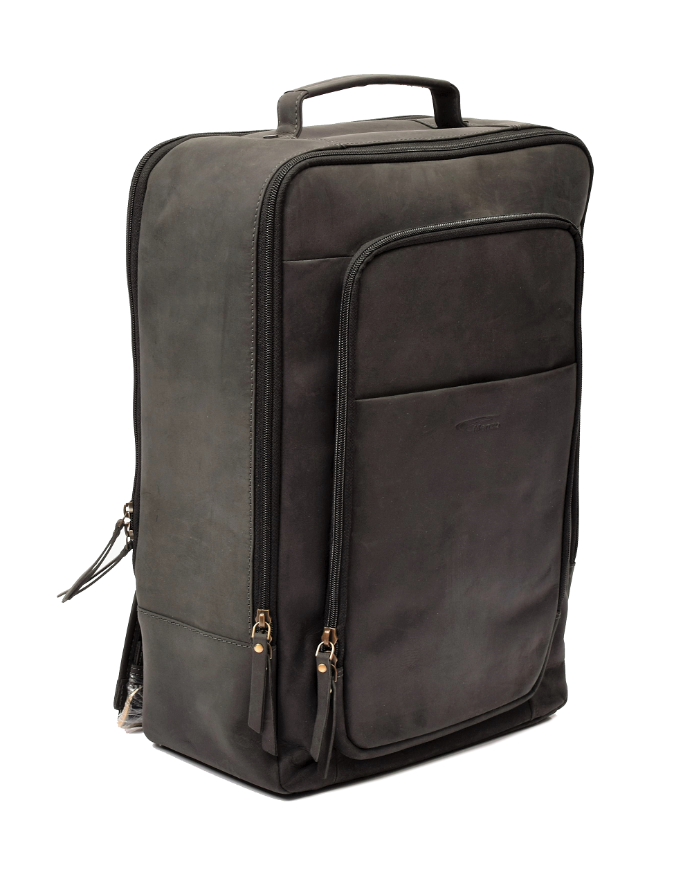 Menzo MB80 - Rucksack Büffelleder/schwarz für 15,6 Zoll Laptop
