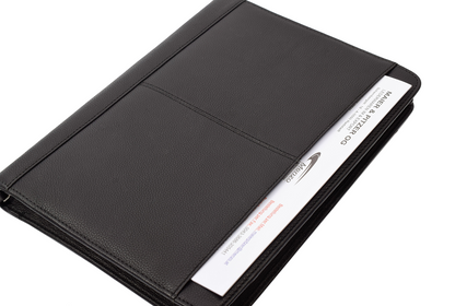 Menzo MB102 Schreibmappe A4 Nappaleder/schwarz