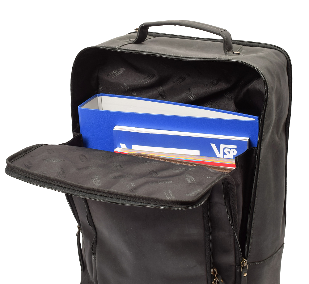 Menzo MB80 - Rucksack Büffelleder/schwarz für 15,6 Zoll Laptop