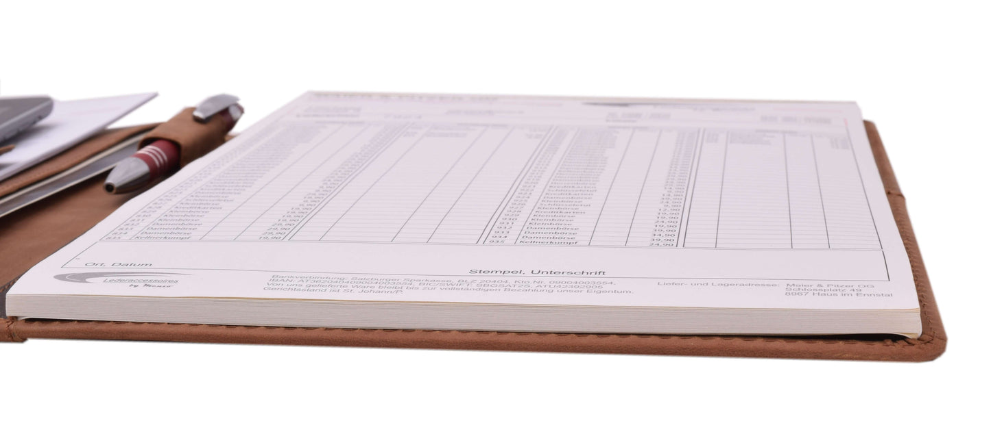 Menzo MB58 Dokumentenmappe A4 Büffelleder/deltabraun