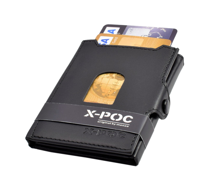 X-POC 948  Kreditkarten Slim-Wallet Nappaleder/schwarz