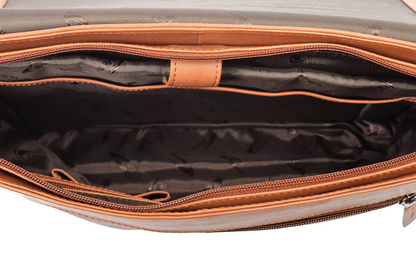 Menzo MB69D - Umhängetasche Rindsleder/cognac
