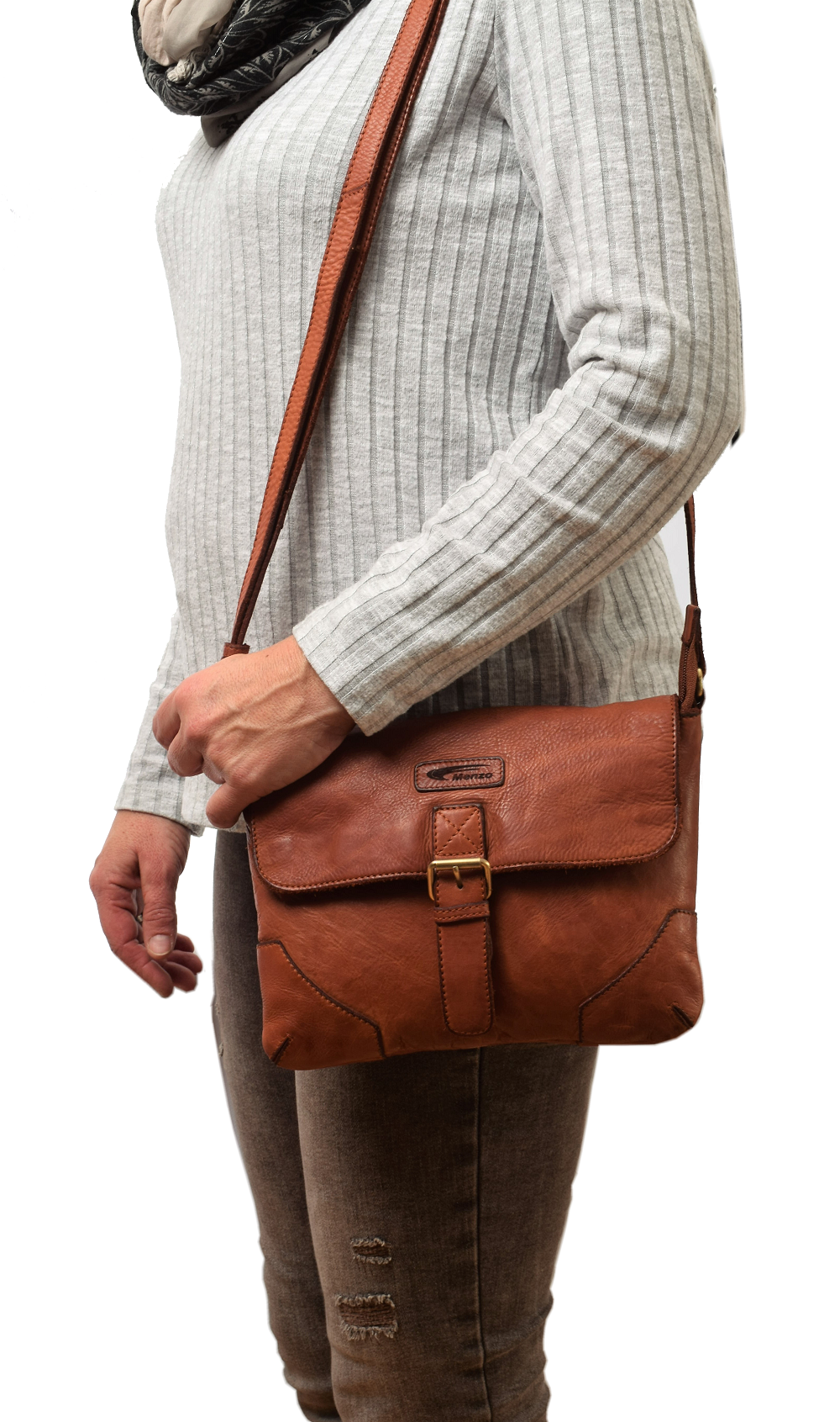 Ledertasche | Washed Braun