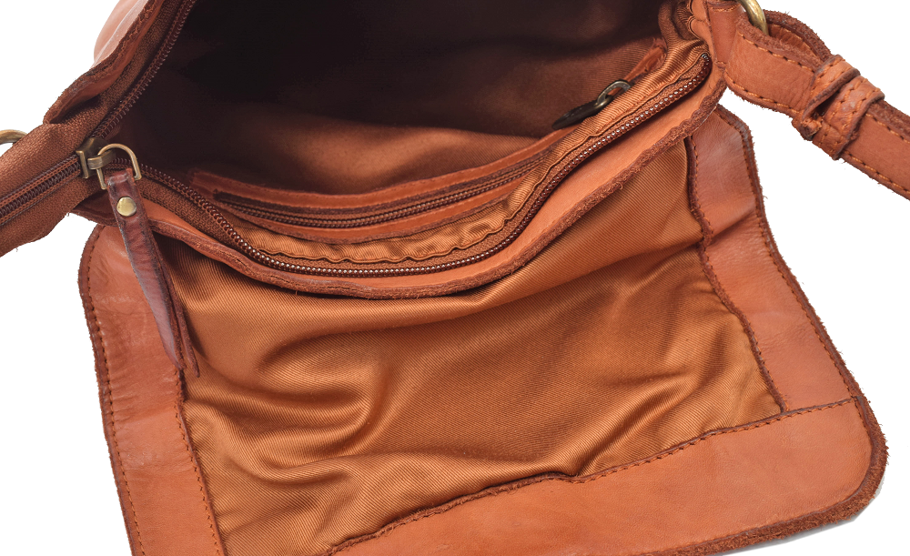 Ledertasche | Washed Braun