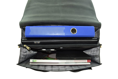 Menzo MB2 - 15,6 Zoll Laptop-Aktentasche Büffelleder/schwarz
