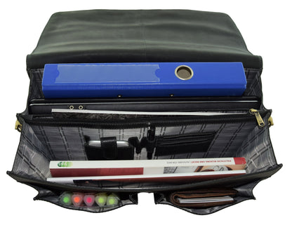 Menzo MB2 - 15,6 Zoll Laptop-Aktentasche Büffelleder/schwarz