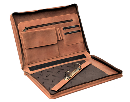 Menzo MB55 Dokumentenmappe A4 Büffelleder/deltabraun